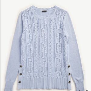 Ann Taylor Factory Light Blue Cable Knit Sweater Size Medium